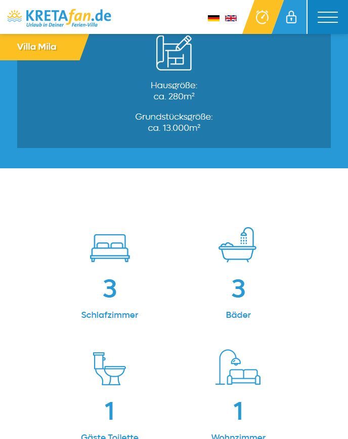Screenshot der Ausstattungs-Icons
