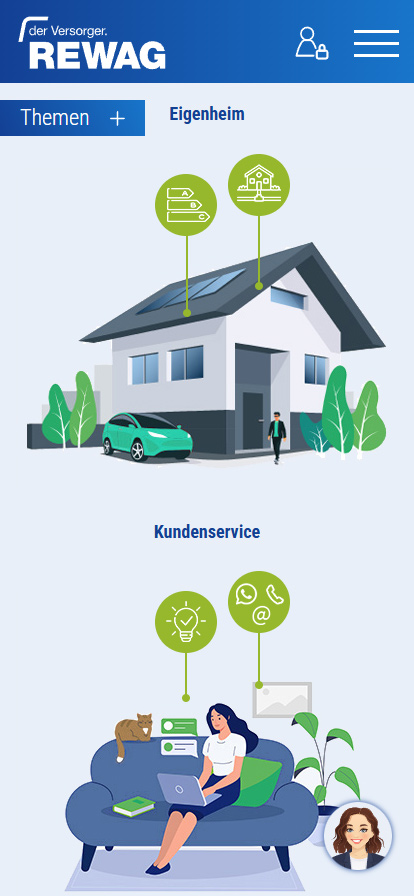 Responsive Ansicht einer interaktiven Grafik